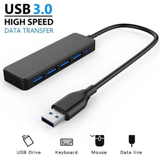 JMT-477130 4-Port Ultra-Thin USB 3.0 Hub with LED Indicator for Windows and Mac