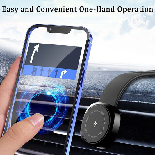JMT-477130 Magnetic Wireless Charger for Mobile Phones - Universal Compatibility - Black