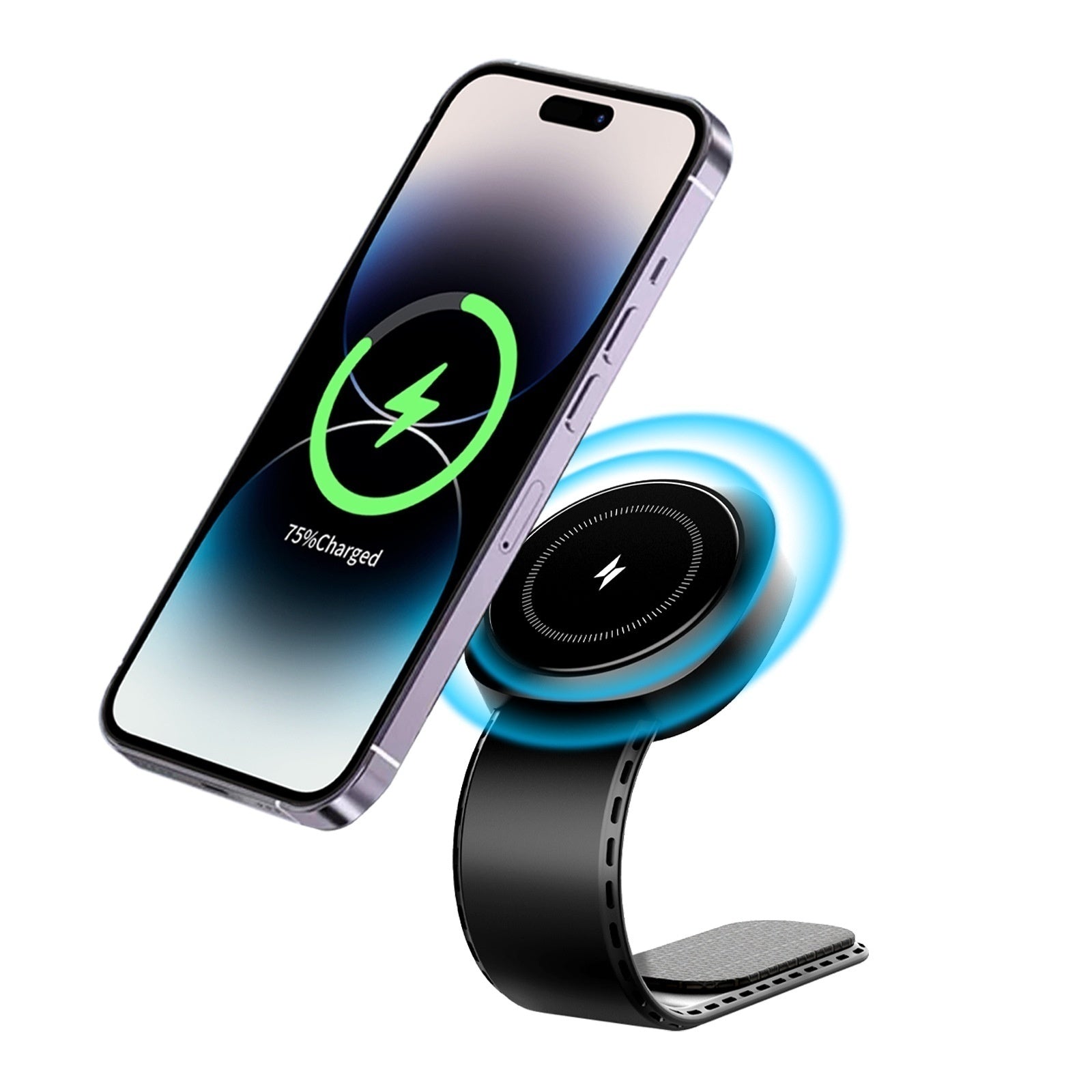 JMT-477130 Magnetic Wireless Charger for Mobile Phones - Universal Compatibility - Black