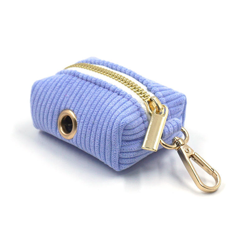 JMT-477194 Cute Velvet Corduroy Dog Poop Bag for Stylish Outdoor Walks
