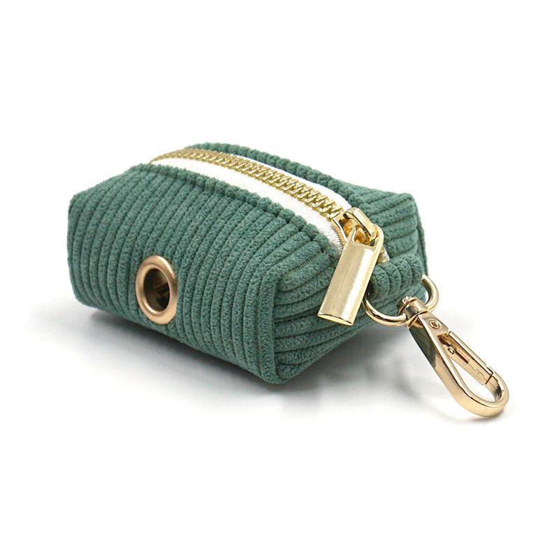 JMT-477194 Cute Velvet Corduroy Dog Poop Bag for Stylish Outdoor Walks