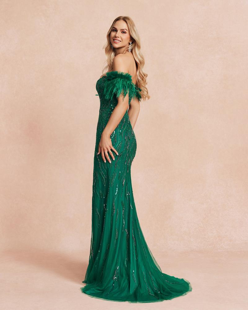 JMT-477194 Elegant Green Women's Dress - Model SH0093