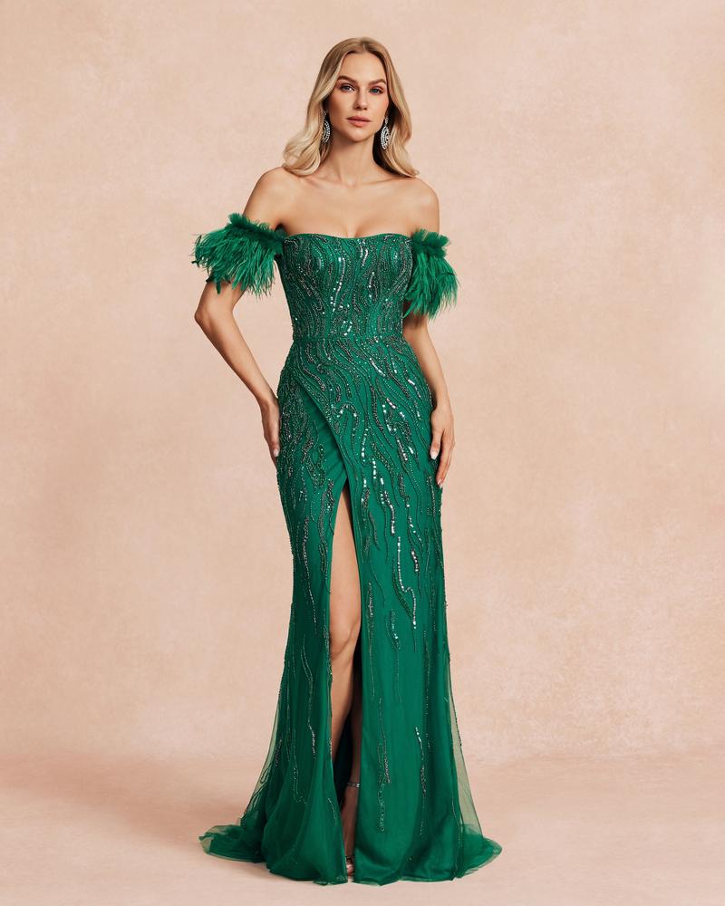 JMT-477194 Elegant Green Women's Dress - Model SH0093