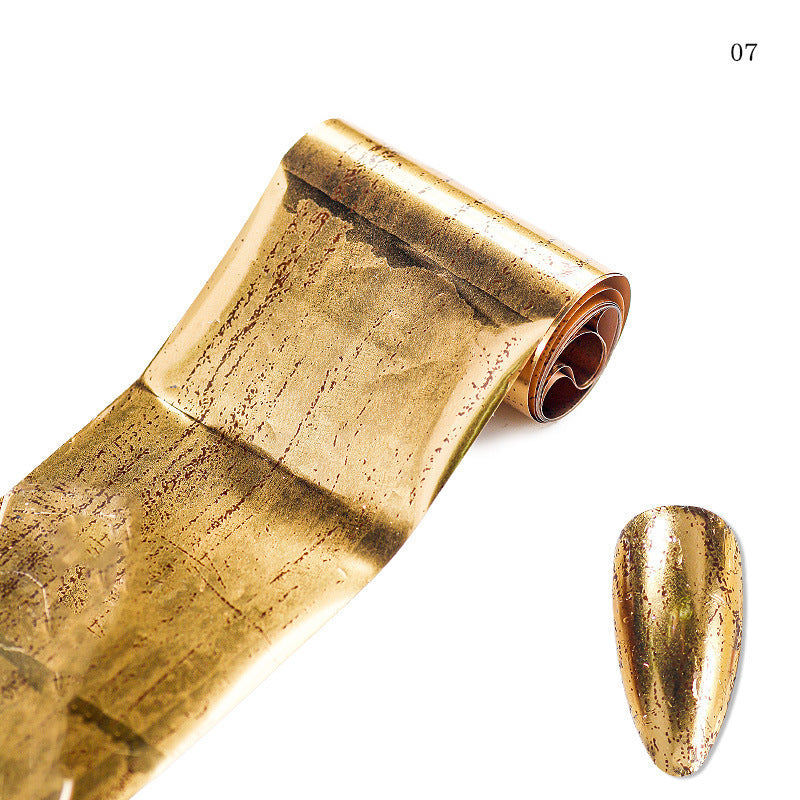 JMT-477258 Marble Smudge Pattern Cellophane Nail Art Stickers - 10 Color Variants, 120m x 4cm