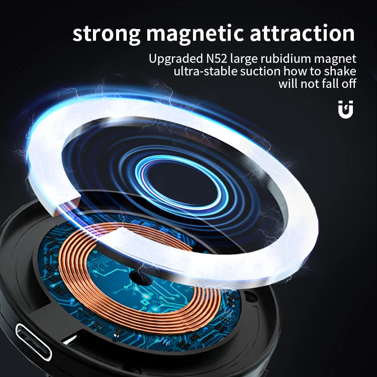 JMT-477770 360-Degree Rotating Wireless Charger and Magnetic Car Phone Holder with Suction Cup Mount