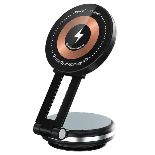 JMT-477770 360-Degree Rotating Wireless Charger and Magnetic Car Phone Holder with Suction Cup Mount