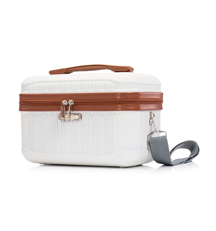 JMT-477834 6 Piece Travel Suitcase Set with Removable Single Wheel and Leather Accents