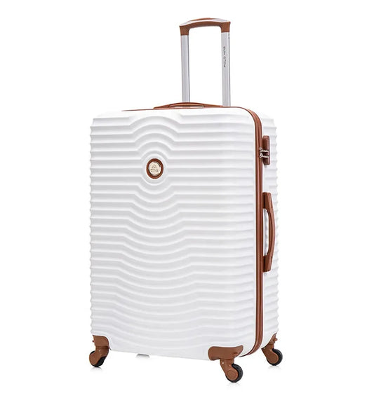 JMT-477834 6 Piece Travel Suitcase Set with Removable Single Wheel and Leather Accents