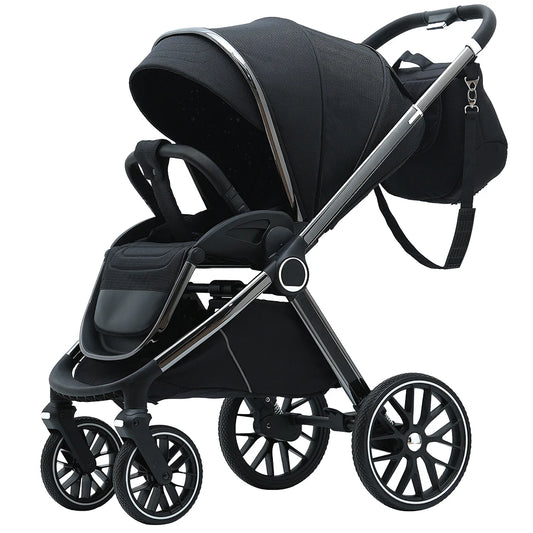 JMT-477962 3-in-1 Lightweight Travel Pram with Luxury Folding Stroller and Baby Car Seat
