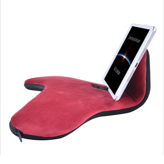JMT-477962 Reading Pillow with Lazy Bracket and Mobile Phone Clip, Handcrafted Flannel and Woolen Fabric