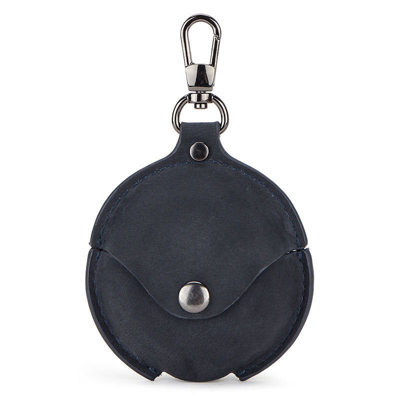 JMT-478090 Crazy Horse Leather Case for Huawei Freebuds 3 - Stylish Clamshell Design in Brown, Dark Brown, Royal Blue, and Burgundy