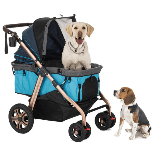JMT-478218 Adjustable Foldable Pet Cart for Small to Large Dogs and Cats - Washable and Dismantlable Design