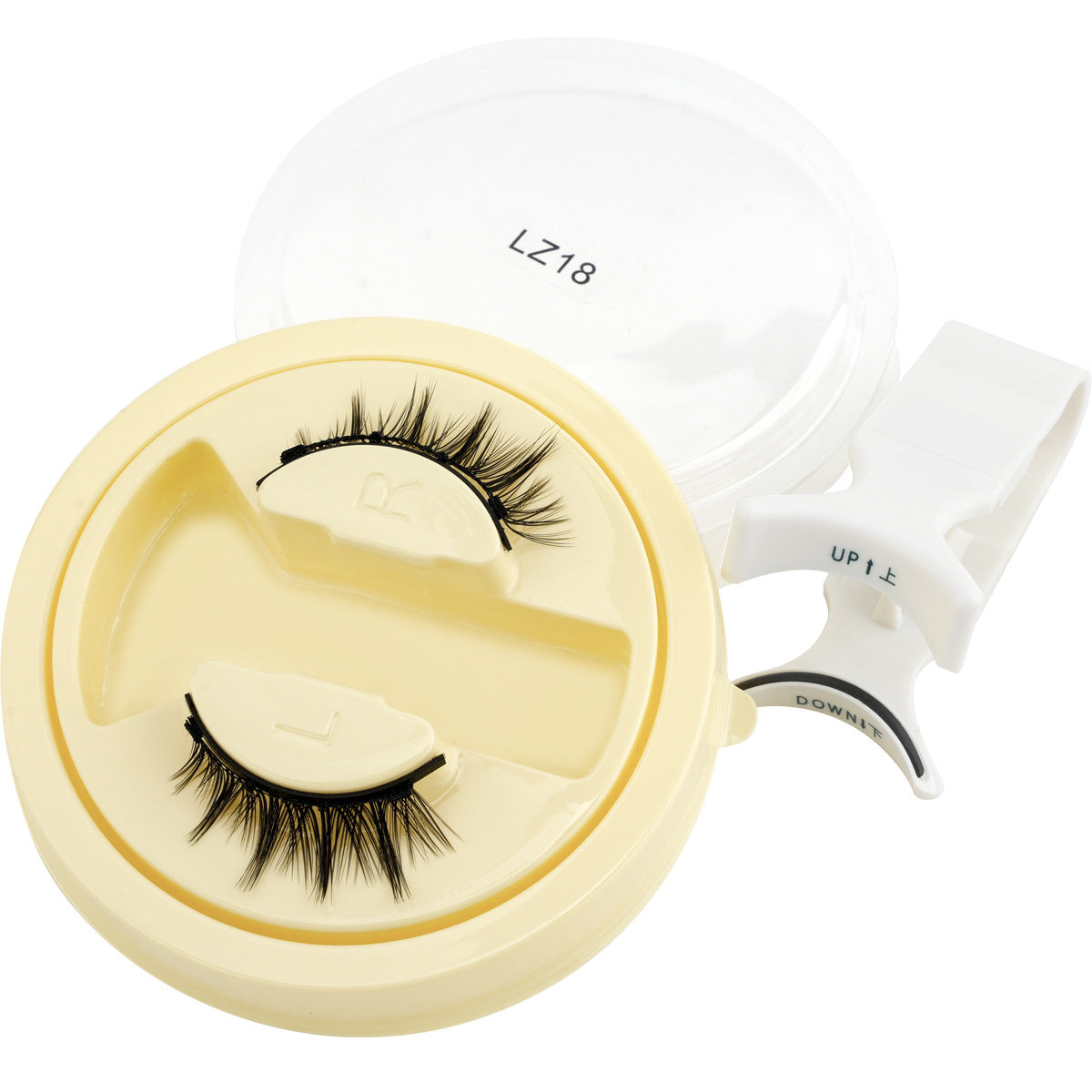 JMT-478218 Reusable Waterproof Thick Glue-free Eyelash - Artificial Fiber, 0.6mm-1.1mm Size, 1 Pair