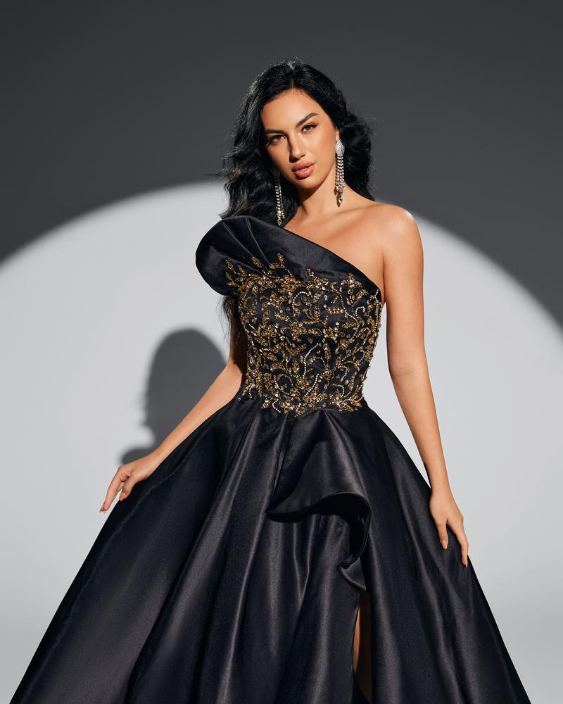 JMT-478346 Elegant Black Evening Dress for Women - Model SH0079