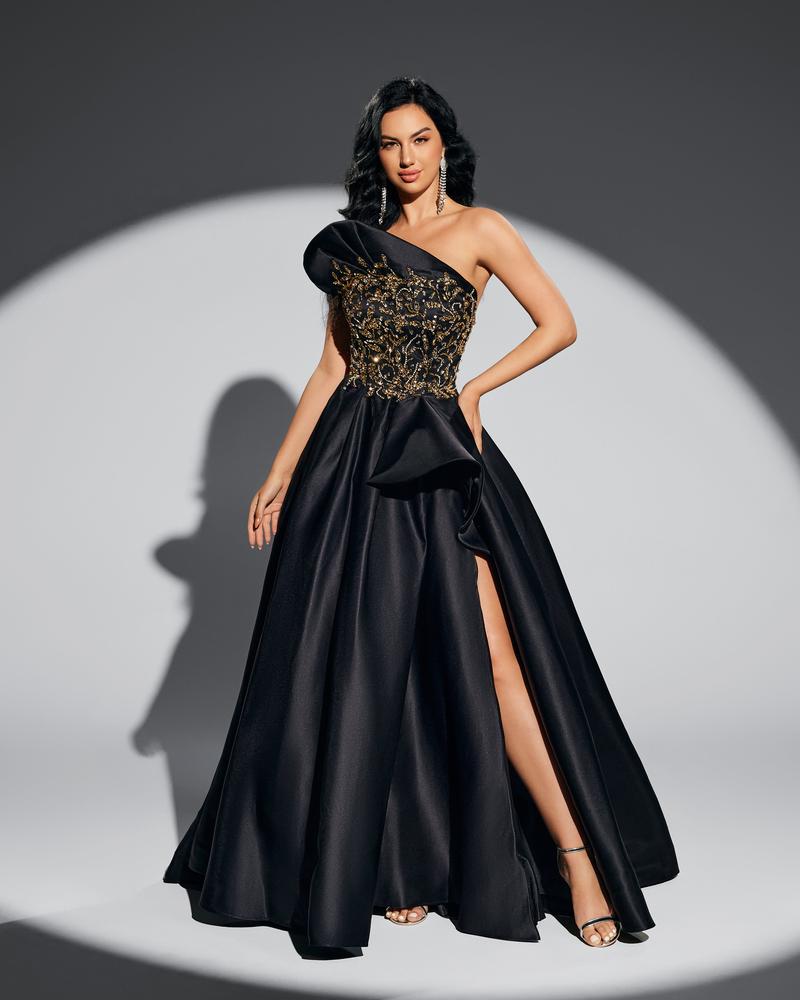 JMT-478346 Elegant Black Evening Dress for Women - Model SH0079