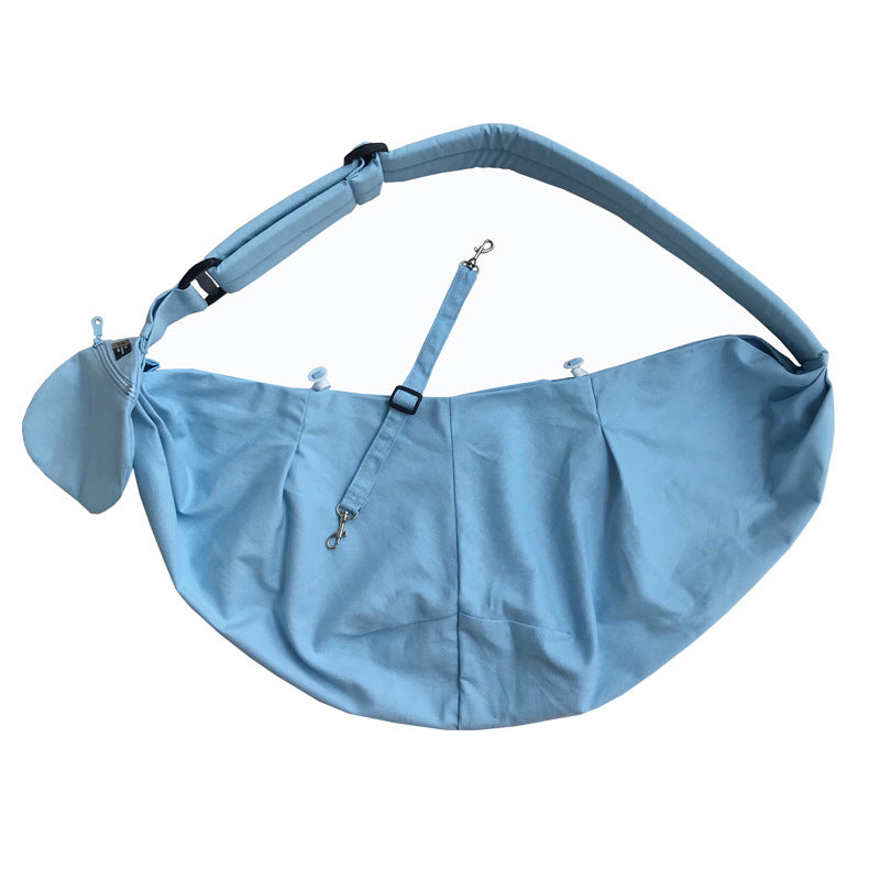 JMT-478602 Foldable Portable Phone Holder and Pet Outdoor Backpack with Dog Food Bags, Canvas Material