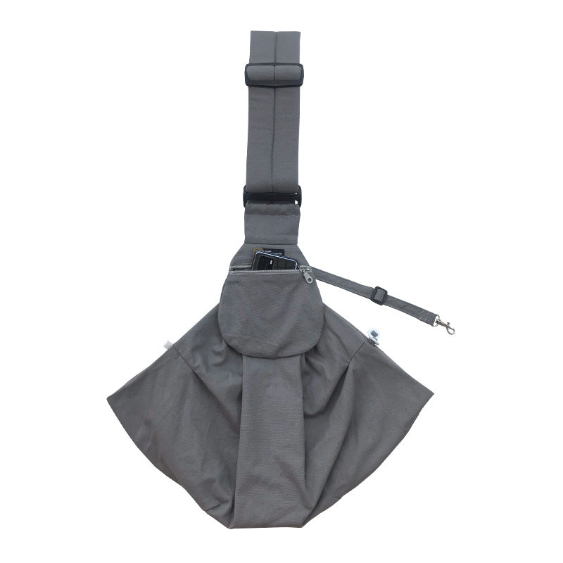 JMT-478602 Foldable Portable Phone Holder and Pet Outdoor Backpack with Dog Food Bags, Canvas Material