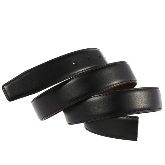 JMT-478858 Men's 3.1cm Adjustable Business Belt without Buckle, Elegant Design for Professional Wear