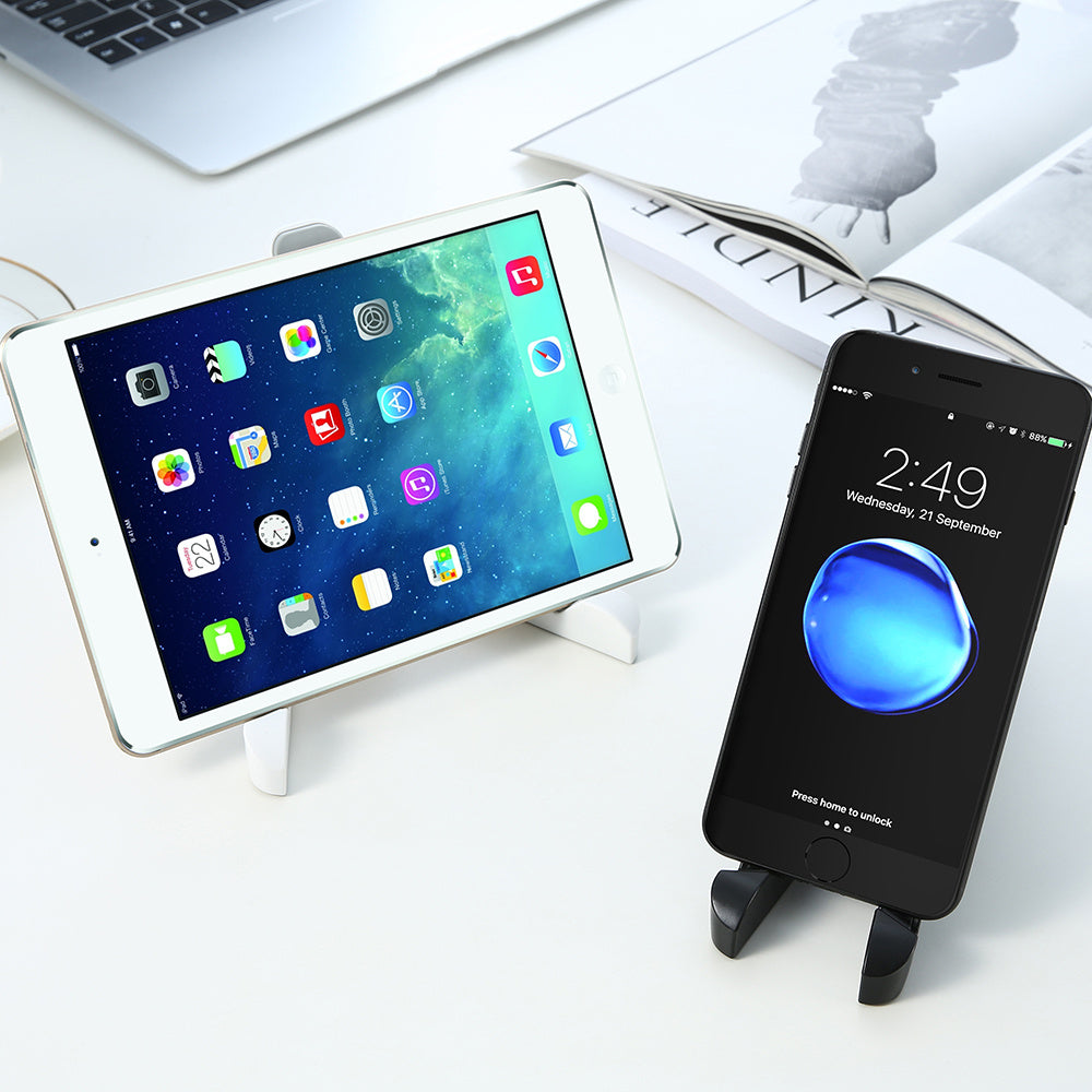 JMT-479114 Folding Triangle Stand for iPad, iPhone, and iPod - Universal Mobile Tablet Holder