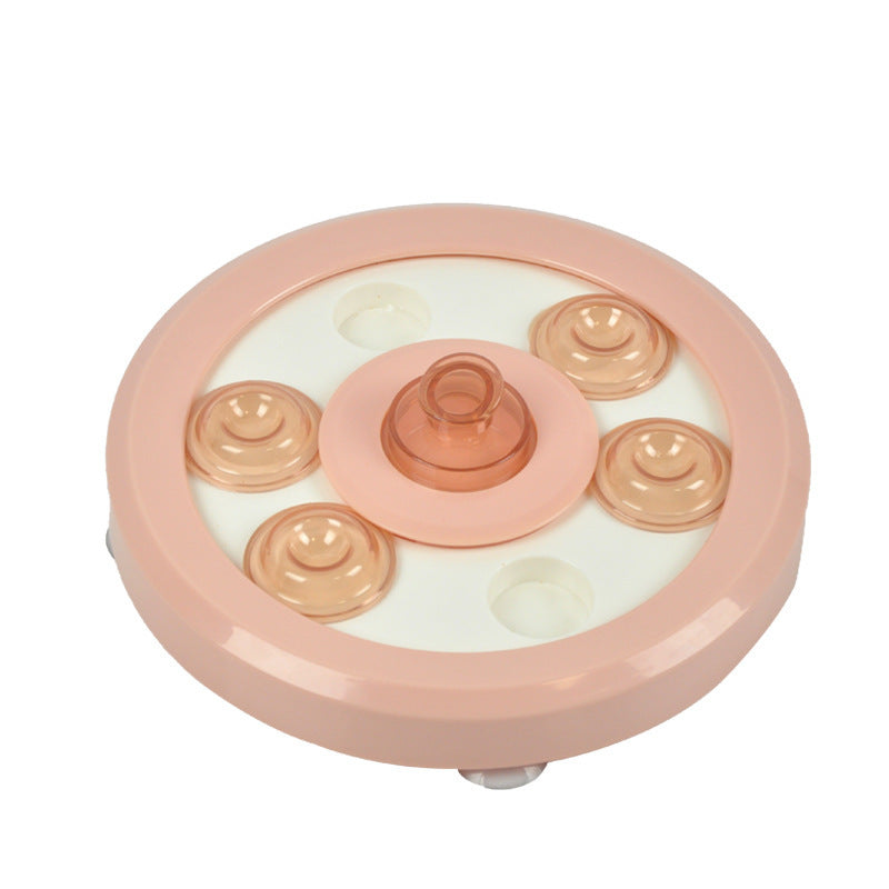 JMT-479242 Durable Dog Training Game Plate - Bite Resistant Playboard in Blue, Pink, Light Gray