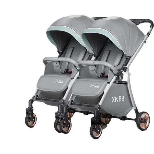 JMT-479434 Twin Baby Stroller Pram with Two-Seating Models - Foldable and Adjustable