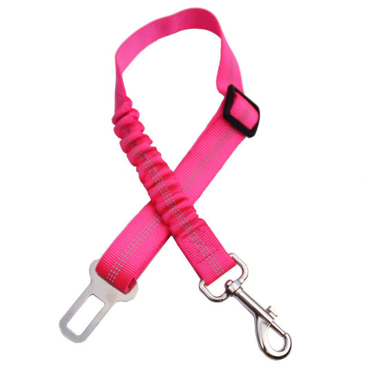 JMT-479754 Adjustable Pet Car Seat Belt for Dogs, 2.5cm Wide, Polyester Material, Multiple Colors Available