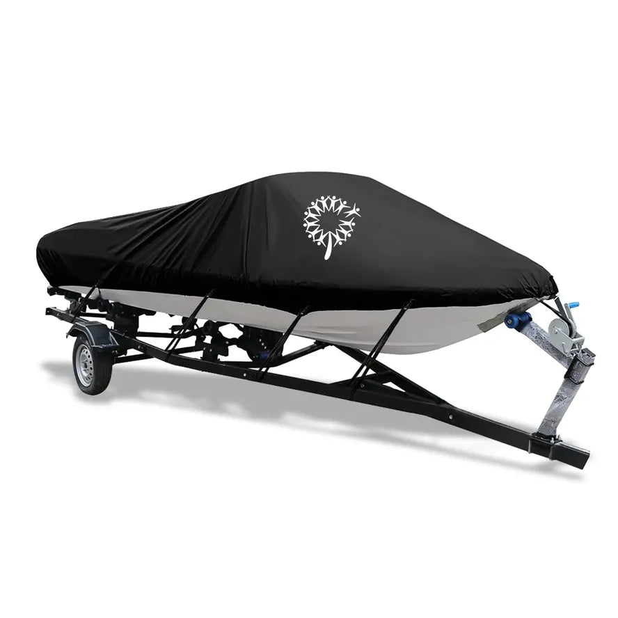 JMT-479882 Heavy Duty Waterproof Boat Cover for Centre Console Boats, 900D Oxford Cloth, Durable Protection