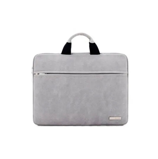 JMT-480074 Durable Waterproof Suede Leather Laptop Bag for 15.6 Inch Computers with Folding Handle
