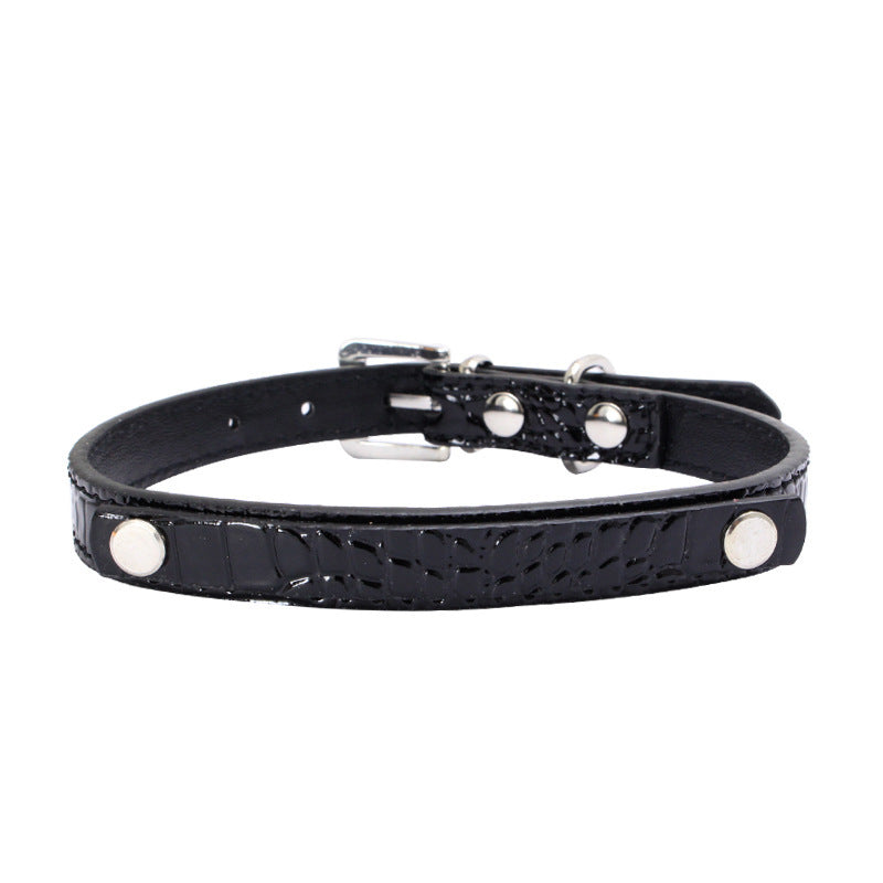 JMT-480074 Personalized Snake and Crocodile Pattern Dog Collar with Adjustable Sizes