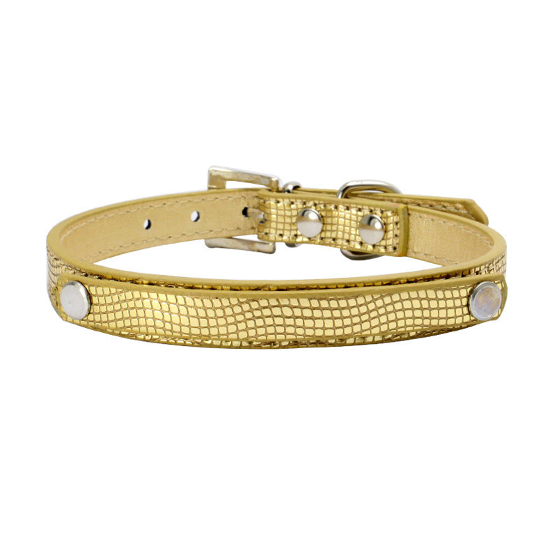 JMT-480074 Personalized Snake and Crocodile Pattern Dog Collar with Adjustable Sizes