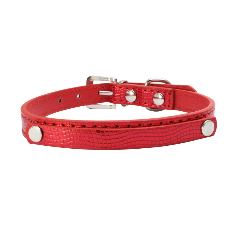 JMT-480074 Personalized Snake and Crocodile Pattern Dog Collar with Adjustable Sizes