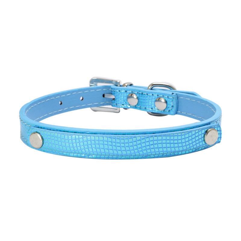 JMT-480074 Personalized Snake and Crocodile Pattern Dog Collar with Adjustable Sizes