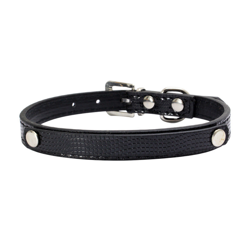 JMT-480074 Personalized Snake and Crocodile Pattern Dog Collar with Adjustable Sizes