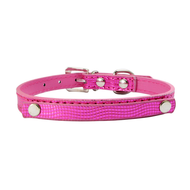 JMT-480074 Personalized Snake and Crocodile Pattern Dog Collar with Adjustable Sizes