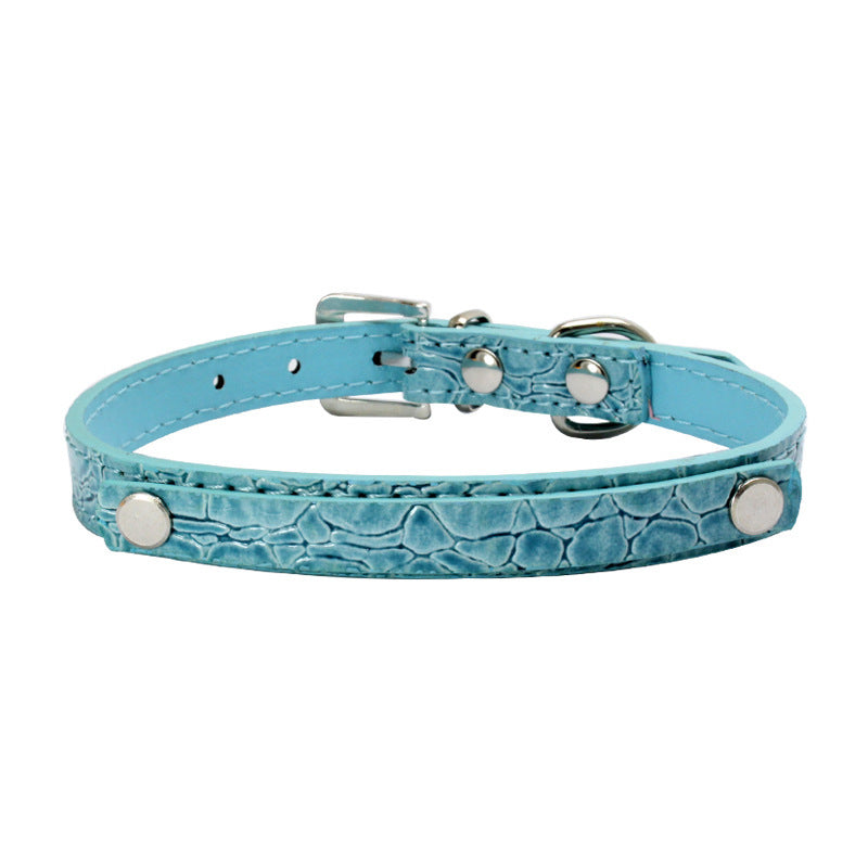 JMT-480074 Personalized Snake and Crocodile Pattern Dog Collar with Adjustable Sizes