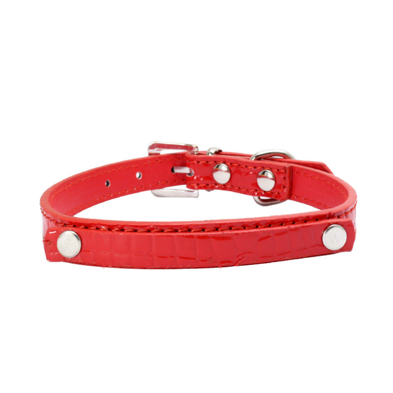 JMT-480074 Personalized Snake and Crocodile Pattern Dog Collar with Adjustable Sizes