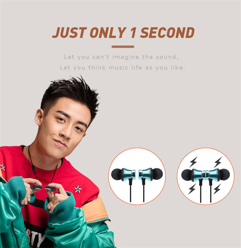 JMT-480394 Bluetooth Sports Neckband Headset with Stereo Sound, Voice Control, and Dual Connection Support