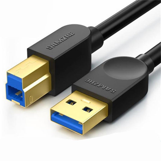 JMT-480586 USB 3.0 Printer Data Cable - Oxygen-Free Copper, Gold-Plated, Available in 0.5m to 3m Lengths