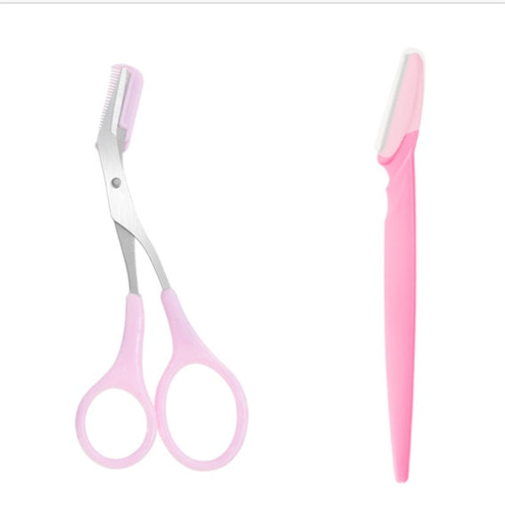 JMT-480650 Stainless Steel Eyebrow Trimming Tool Set for Precise Shaping