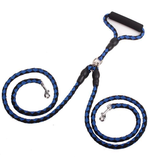 JMT-480906 Double-Ended Nylon Traction Rope with Padded Handles for Dog Walking and Outdoor Activities