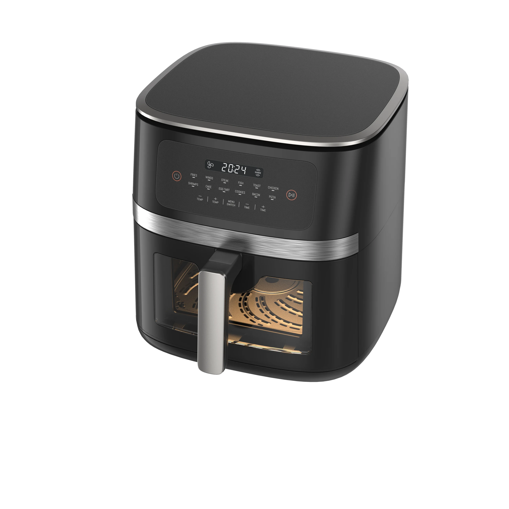 JMT-481162 7L Electric Smoke Air Fryer with Wood Pellets and 360° Cooking Technology for Oil-Free Household Cooking