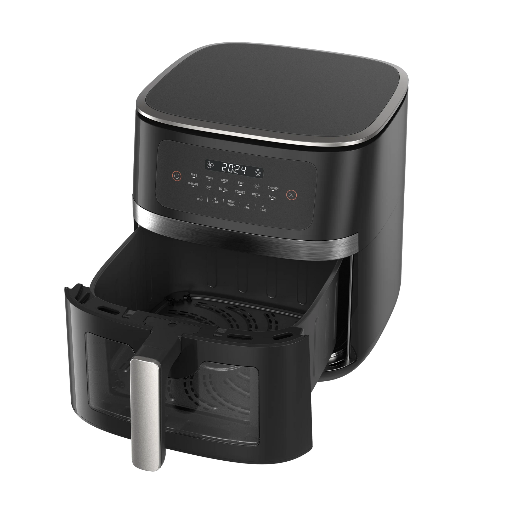 JMT-481162 7L Electric Smoke Air Fryer with Wood Pellets and 360° Cooking Technology for Oil-Free Household Cooking