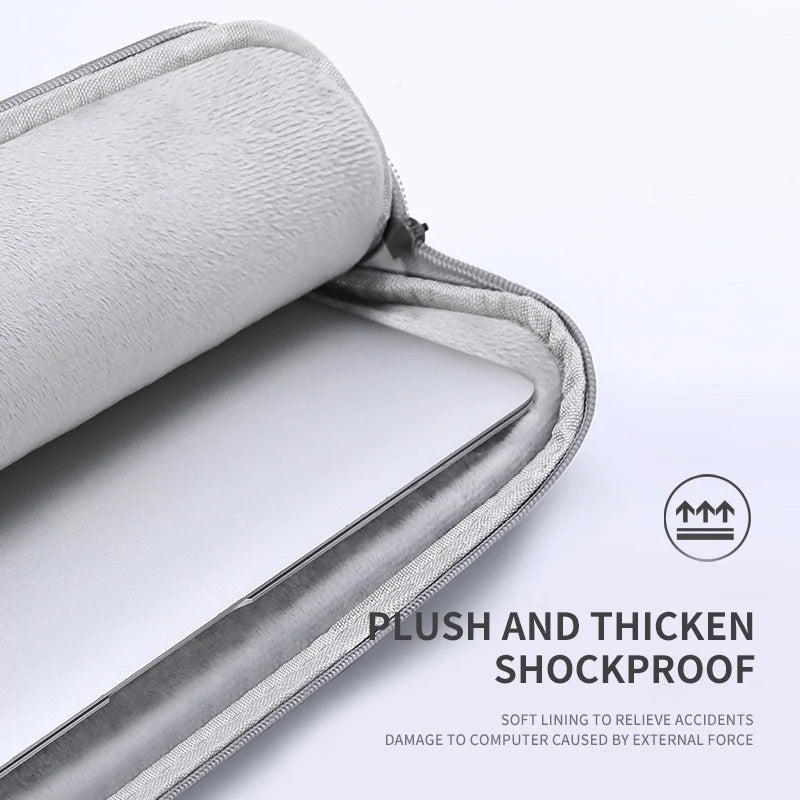 JMT-481226 Soft Polyester Laptop Sleeve for 7.9-15 Inch Macbook and Compatible HP Models