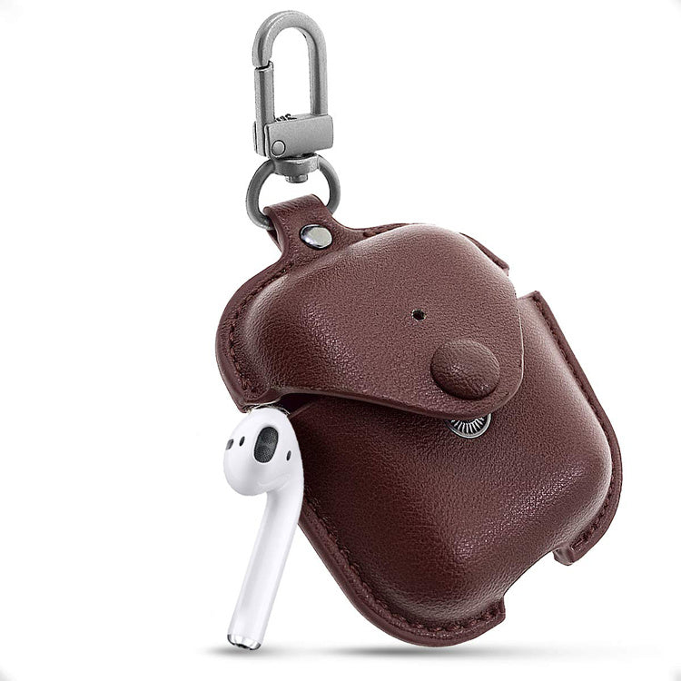 JMT-481546 Compact Clamshell Bluetooth Headset Case - PU Material, Dustproof, Shockproof, Lightweight and Easy to Store