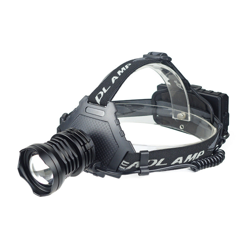 JMT-481738 Telescopic Zoom LED Headlight - Waterproof, USB Rechargeable, 50W, 200-500m Range