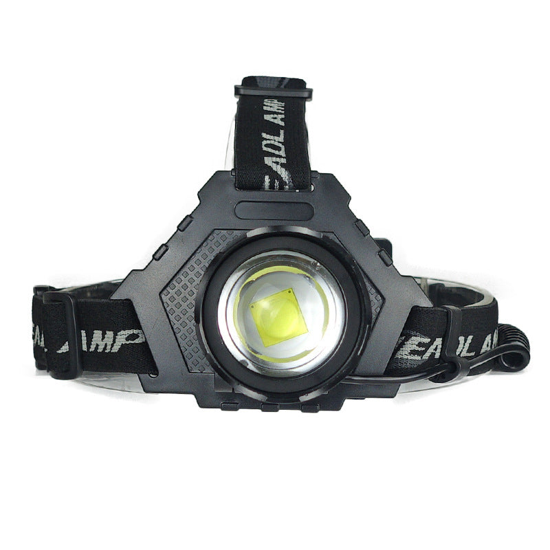 JMT-481738 Telescopic Zoom LED Headlight - Waterproof, USB Rechargeable, 50W, 200-500m Range