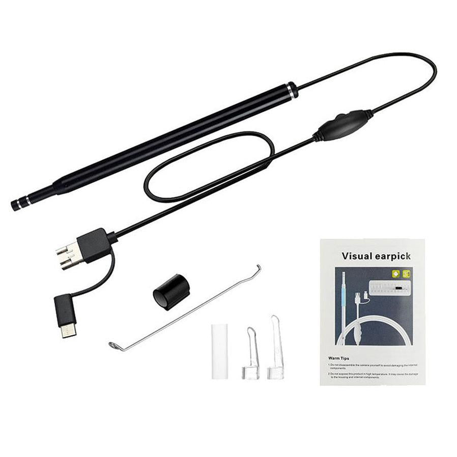 JMT-481802 3-in-1 Ear Spoon Endoscope with 1.3 Million High-Definition Camera and Adjustable LED Lighting