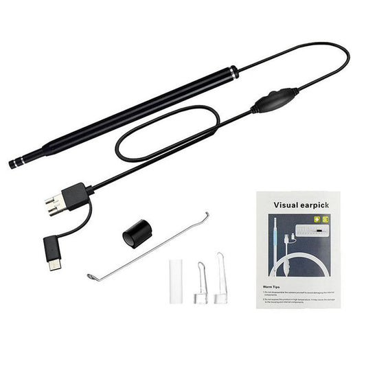 JMT-481802 3-in-1 Ear Spoon Endoscope with 1.3 Million High-Definition Camera and Adjustable LED Lighting