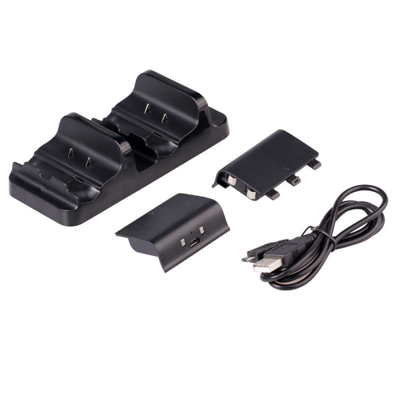 JMT-481866 Dual Battery Charging Kit for Xbox One - Includes Charger and 2 Batteries, USB Interface, ABS Material