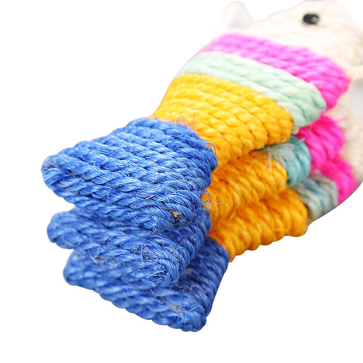 JMT-482378 Sisal Winding Fish Toy for Cats - Engaging Throwing Toy 13cm